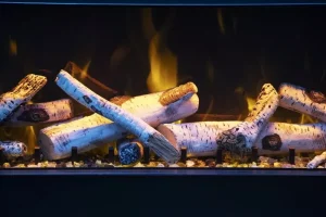 Birch Wood log set for electric fire