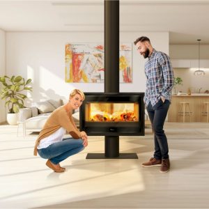 Freestanding double sided verona landscape stove