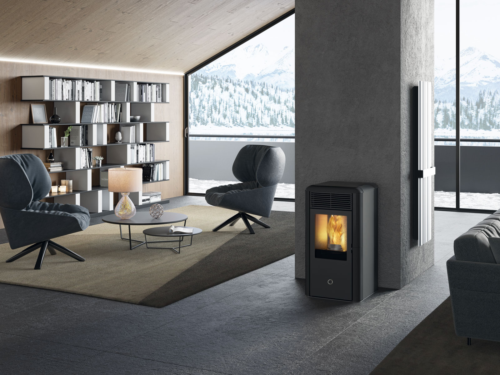 Pellet Stove With Back Boiler